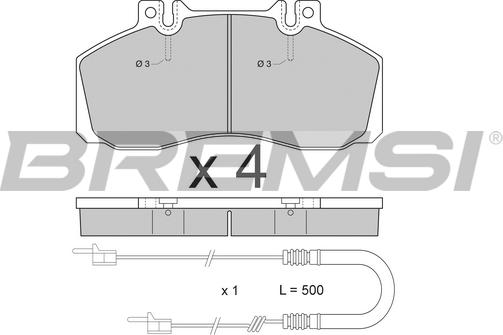 Bremsi BP2409 - Комплект спирачно феродо, дискови спирачки vvparts.bg