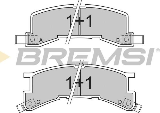 Bremsi BP2404 - Комплект спирачно феродо, дискови спирачки vvparts.bg