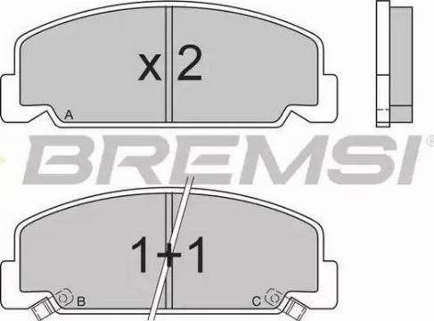 Bremsi BP2406 - Комплект спирачно феродо, дискови спирачки vvparts.bg