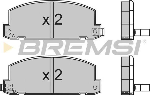 Bremsi BP2400 - Комплект спирачно феродо, дискови спирачки vvparts.bg