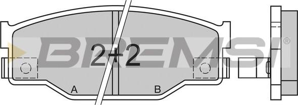 Bremsi BP2403 - Комплект спирачно феродо, дискови спирачки vvparts.bg