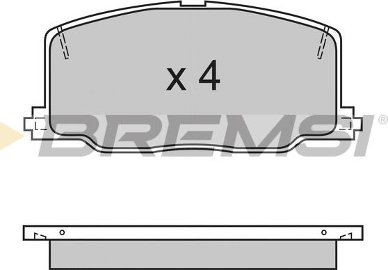 Bremsi BP2411 - Комплект спирачно феродо, дискови спирачки vvparts.bg