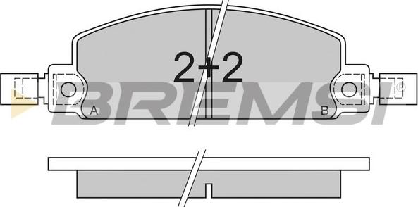 Bremsi BP2413 - Комплект спирачно феродо, дискови спирачки vvparts.bg