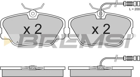 Bremsi BP2485 - Комплект спирачно феродо, дискови спирачки vvparts.bg