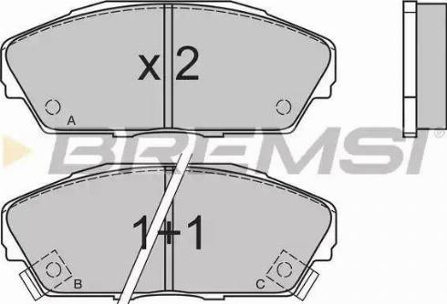 Bremsi BP2480 - Комплект спирачно феродо, дискови спирачки vvparts.bg