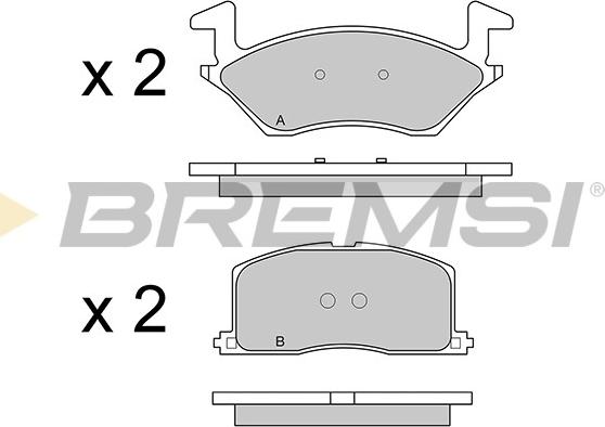 Bremsi BP2481 - Комплект спирачно феродо, дискови спирачки vvparts.bg