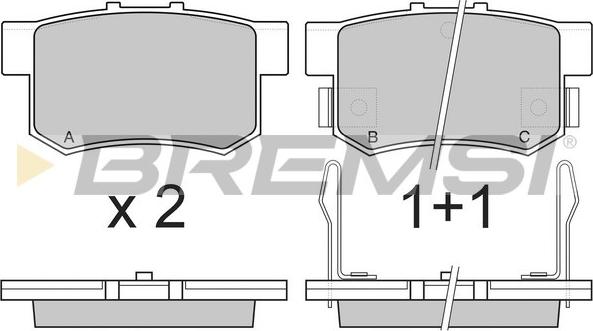 Bremsi BP2483 - Комплект спирачно феродо, дискови спирачки vvparts.bg