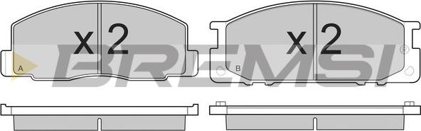 Bremsi BP2435 - Комплект спирачно феродо, дискови спирачки vvparts.bg