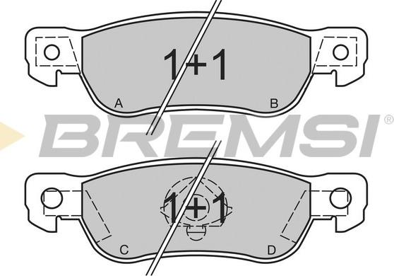 Bremsi BP2436 - Комплект спирачно феродо, дискови спирачки vvparts.bg