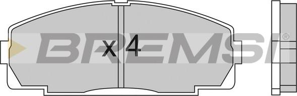 Bremsi BP2438 - Комплект спирачно феродо, дискови спирачки vvparts.bg