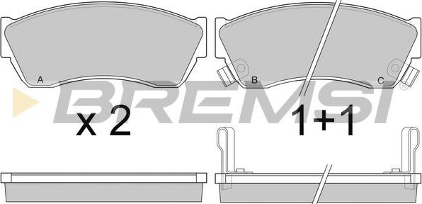 Bremsi BP2420 - Комплект спирачно феродо, дискови спирачки vvparts.bg