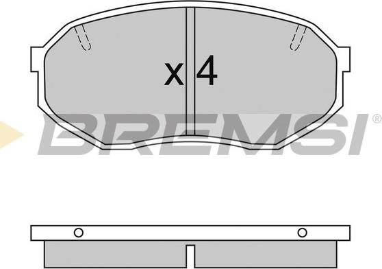 Bremsi BP2421 - Комплект спирачно феродо, дискови спирачки vvparts.bg