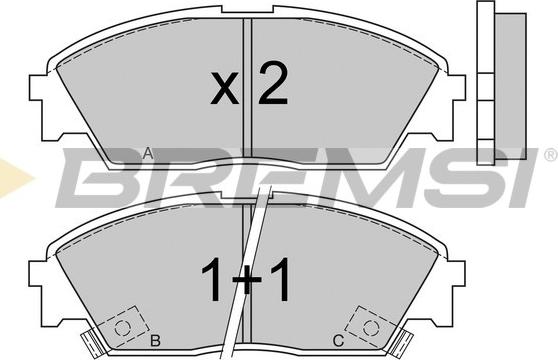 Bremsi BP2479 - Комплект спирачно феродо, дискови спирачки vvparts.bg