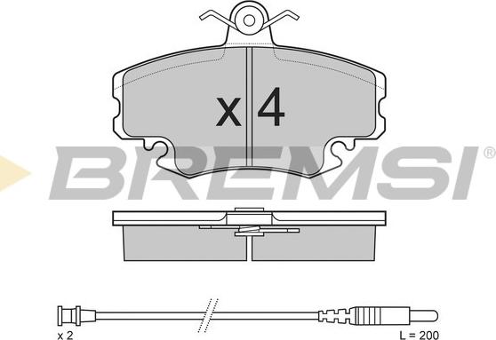 Bremsi BP2590 - Комплект спирачно феродо, дискови спирачки vvparts.bg