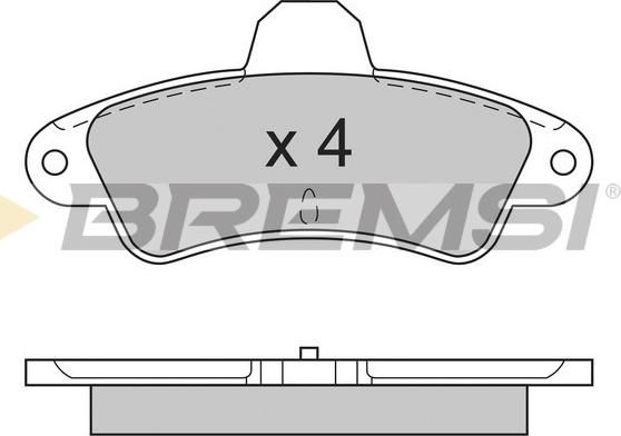 Bremsi BP2593 - Комплект спирачно феродо, дискови спирачки vvparts.bg