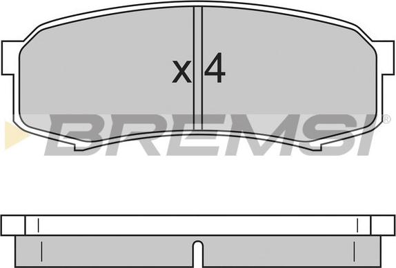 Bremsi BP2597 - Комплект спирачно феродо, дискови спирачки vvparts.bg