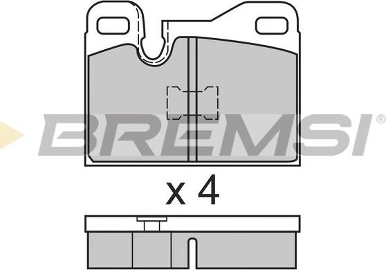 Bremsi BP2555 - Комплект спирачно феродо, дискови спирачки vvparts.bg