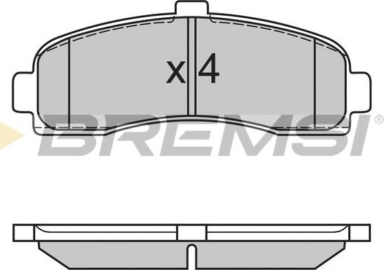 Bremsi BP2563 - Комплект спирачно феродо, дискови спирачки vvparts.bg