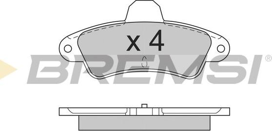 Bremsi BP2562 - Комплект спирачно феродо, дискови спирачки vvparts.bg