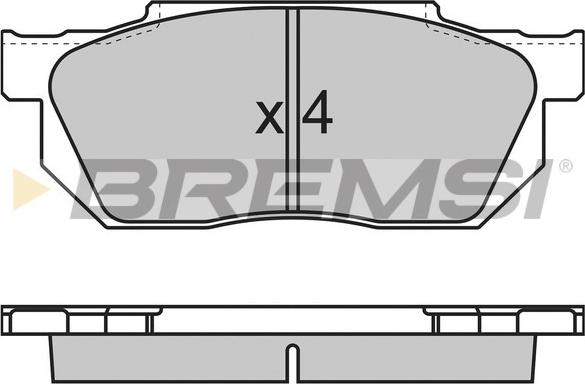 Bremsi BP2501 - Комплект спирачно феродо, дискови спирачки vvparts.bg