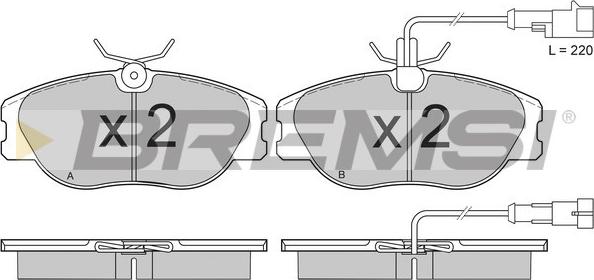 Bremsi BP2587 - Комплект спирачно феродо, дискови спирачки vvparts.bg