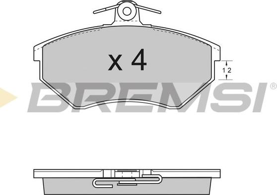 Bremsi BP2531 - Комплект спирачно феродо, дискови спирачки vvparts.bg