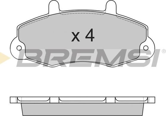 Bremsi BP2525 - Комплект спирачно феродо, дискови спирачки vvparts.bg