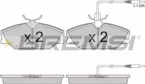 Bremsi BP2527 - Комплект спирачно феродо, дискови спирачки vvparts.bg