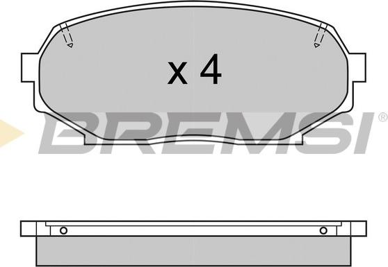 Bremsi BP2571 - Комплект спирачно феродо, дискови спирачки vvparts.bg
