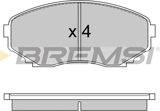 Bremsi BP2578 - Комплект спирачно феродо, дискови спирачки vvparts.bg