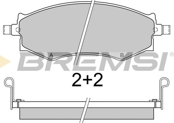 Bremsi BP2572 - Комплект спирачно феродо, дискови спирачки vvparts.bg