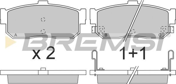 Bremsi BP2699 - Комплект спирачно феродо, дискови спирачки vvparts.bg