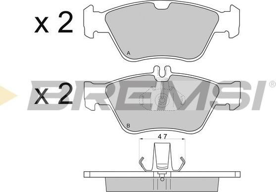 Bremsi BP2694 - Комплект спирачно феродо, дискови спирачки vvparts.bg