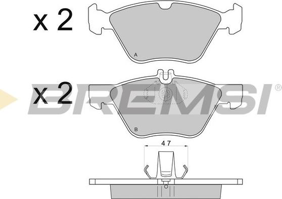 Bremsi BP2695 - Комплект спирачно феродо, дискови спирачки vvparts.bg