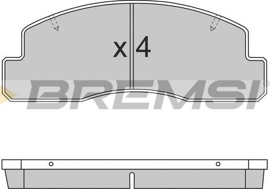 Bremsi BP2696 - Комплект спирачно феродо, дискови спирачки vvparts.bg