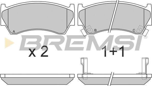 Bremsi BP2691 - Комплект спирачно феродо, дискови спирачки vvparts.bg