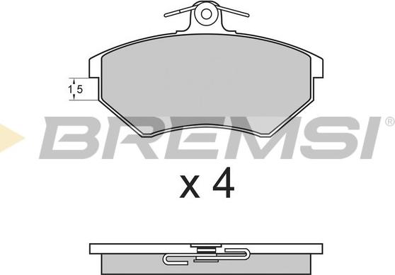 Bremsi BP2642 - Комплект спирачно феродо, дискови спирачки vvparts.bg