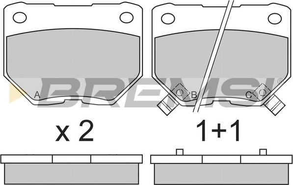 Bremsi BP2650 - Комплект спирачно феродо, дискови спирачки vvparts.bg