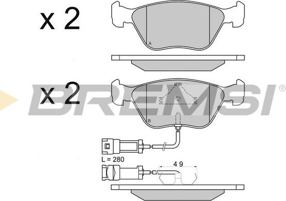 Bremsi BP2658 - Комплект спирачно феродо, дискови спирачки vvparts.bg