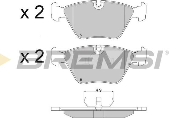 Bremsi BP2665 - Комплект спирачно феродо, дискови спирачки vvparts.bg