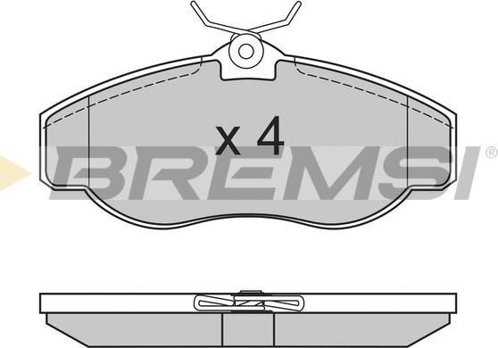 Bremsi BP2661 - Комплект спирачно феродо, дискови спирачки vvparts.bg