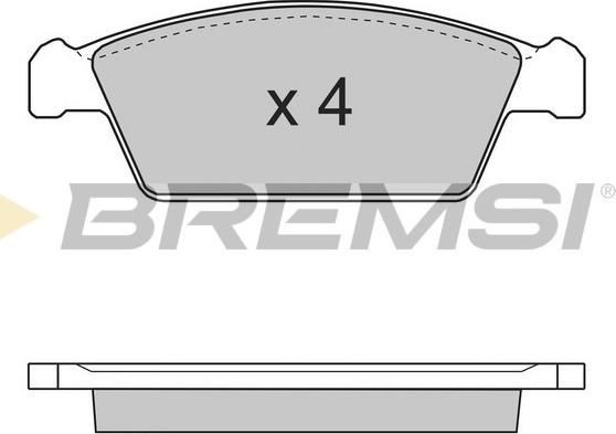 Bremsi BP2668 - Комплект спирачно феродо, дискови спирачки vvparts.bg