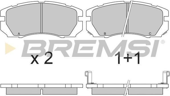 Bremsi BP2663 - Комплект спирачно феродо, дискови спирачки vvparts.bg