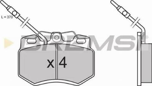 Bremsi BP2604 - Комплект спирачно феродо, дискови спирачки vvparts.bg