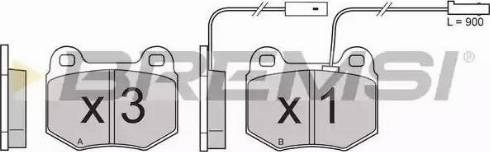 Bremsi BP2605 - Комплект спирачно феродо, дискови спирачки vvparts.bg