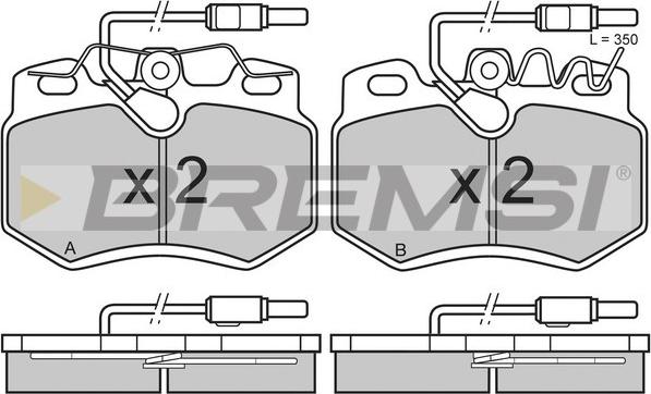 Bremsi BP2603 - Комплект спирачно феродо, дискови спирачки vvparts.bg