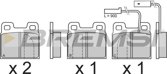 Bremsi BP2607 - Комплект спирачно феродо, дискови спирачки vvparts.bg