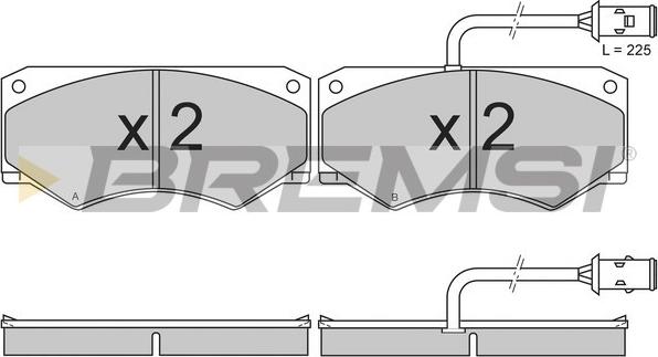 Bremsi BP2611 - Комплект спирачно феродо, дискови спирачки vvparts.bg