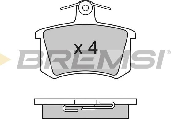 Bremsi BP2612 - Комплект спирачно феродо, дискови спирачки vvparts.bg