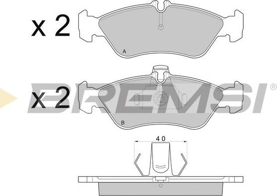 Bremsi BP2689 - Комплект спирачно феродо, дискови спирачки vvparts.bg